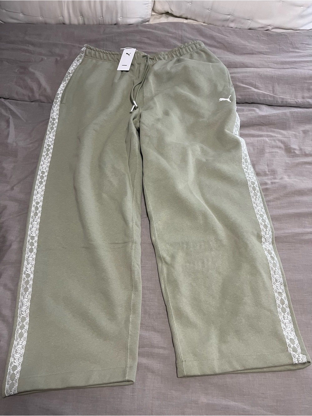 Unisex puma madhappy lace sweatpants (637565 82) lux army size XL